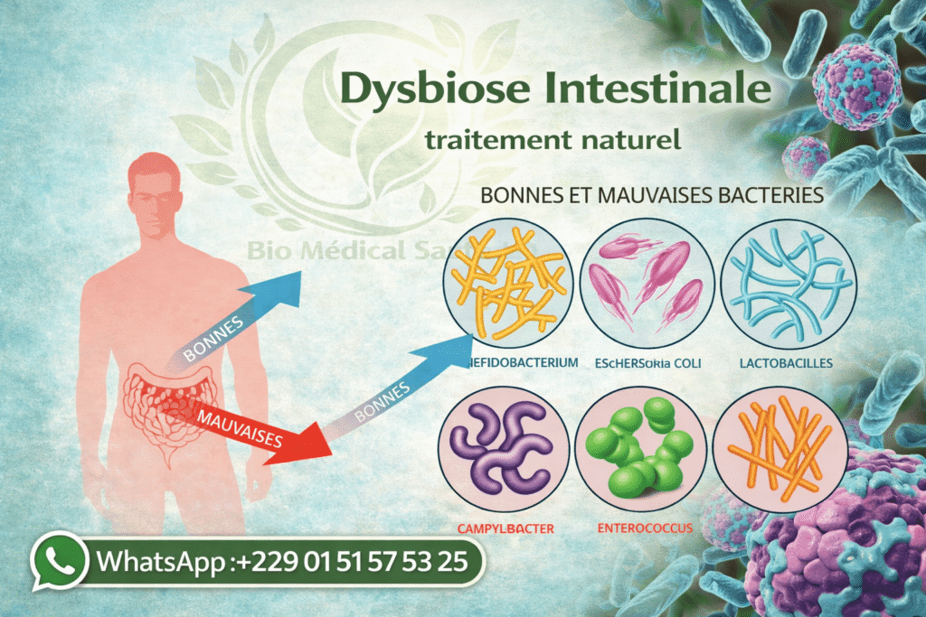 Dysbiose intestinale traitement naturel
