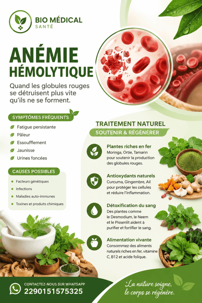 Anémie hémolytique solution naturelle